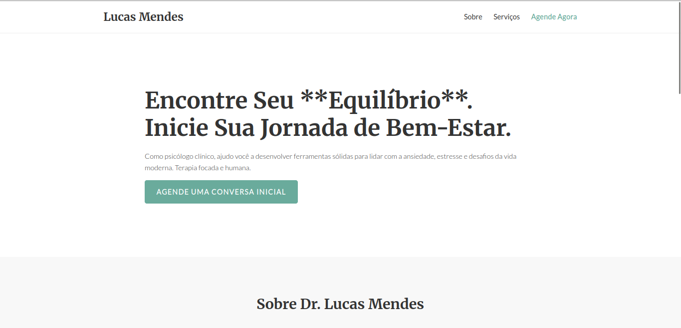 Site Minimalista